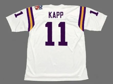 JOE KAPP Minnesota Vikings 1969 Throwback Away NFL Football Jersey 