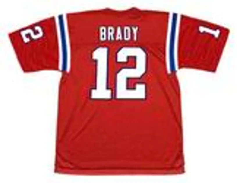 TOM BRADY New England Patriots 2002 Throwback NFL Football Jersey 
