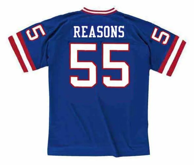 GARY REASONS New York Giants 1988 Throwback Home NFL Football Jersey 