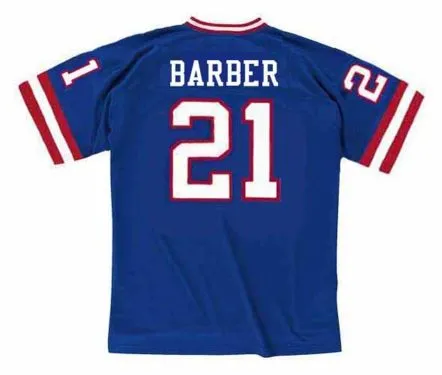 TIKI BARBER New York Giants 1997 Throwback Home NFL Football Jersey 