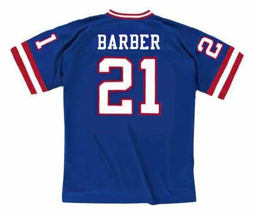 TIKI BARBER New York Giants 1997 Throwback Home NFL Football Jersey 
