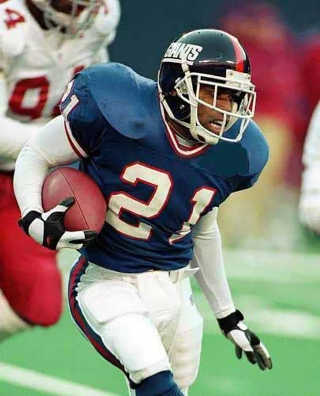 TIKI BARBER New York Giants 1997 Throwback Home NFL Football Jersey 