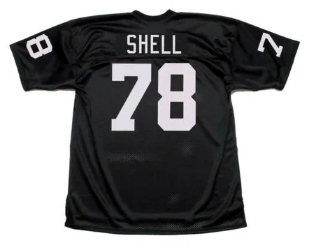 ART SHELL Oakland Raiders 1976 Throwback Home NFL Football Jersey 