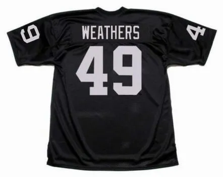 CARL WEATHERS Oakland Raiders 1970’s Throwback Home NFL Football Jersey 