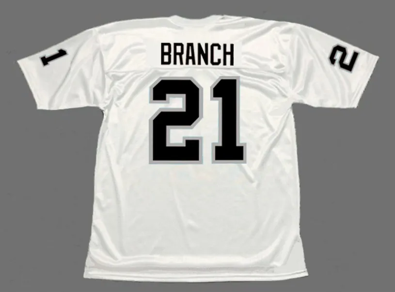 CLIFF BRANCH Oakland Raiders 1976 Away Throwback NFL Football Jersey 