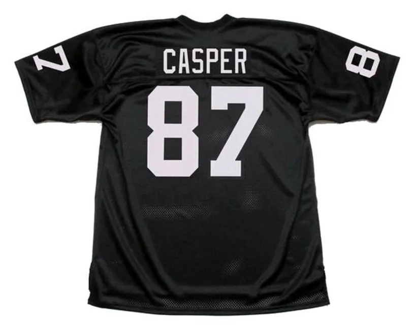 DAVE CASPER Oakland Raiders 1976 Throwback Home NFL Football Jersey 