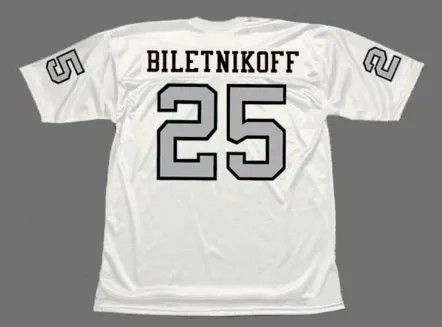 FRED BILETNIKOFF Oakland Raiders 1970 Away Throwback NFL Football Jersey 