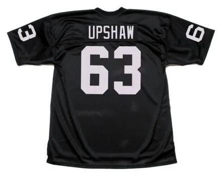 GENE UPSHAW Oakland Raiders 1976 Throwback Home NFL Football Jersey 