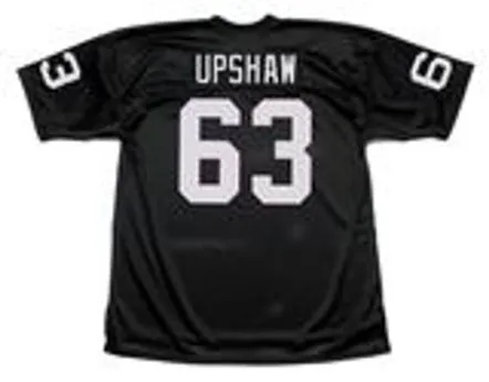 GENE UPSHAW Oakland Raiders 1976 Throwback Home NFL Football Jersey 