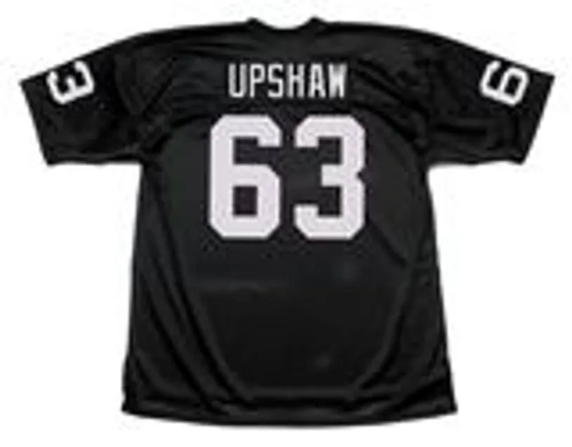 GENE UPSHAW Oakland Raiders 1976 Throwback Home NFL Football Jersey 