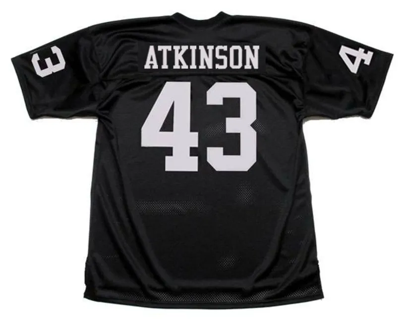 GEORGE ATKINSON Oakland Raiders 1970 Throwback Home NFL Football Jersey 