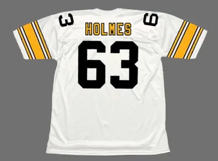 ERNIE HOLMES Pittsburgh Steelers 1975 Away NFL Football Throwback Jersey 