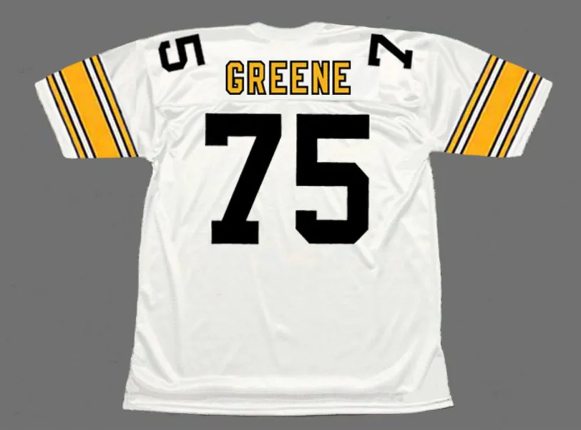 JOE GREENE Pittsburgh Steelers 1975 Away NFL Football Throwback Jersey 