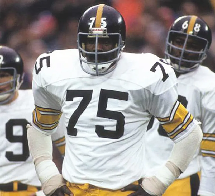 JOE GREENE Pittsburgh Steelers 1975 Away NFL Football Throwback Jersey 