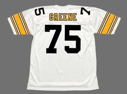 JOE GREENE Pittsburgh Steelers 1975 Away NFL Football Throwback Jersey 