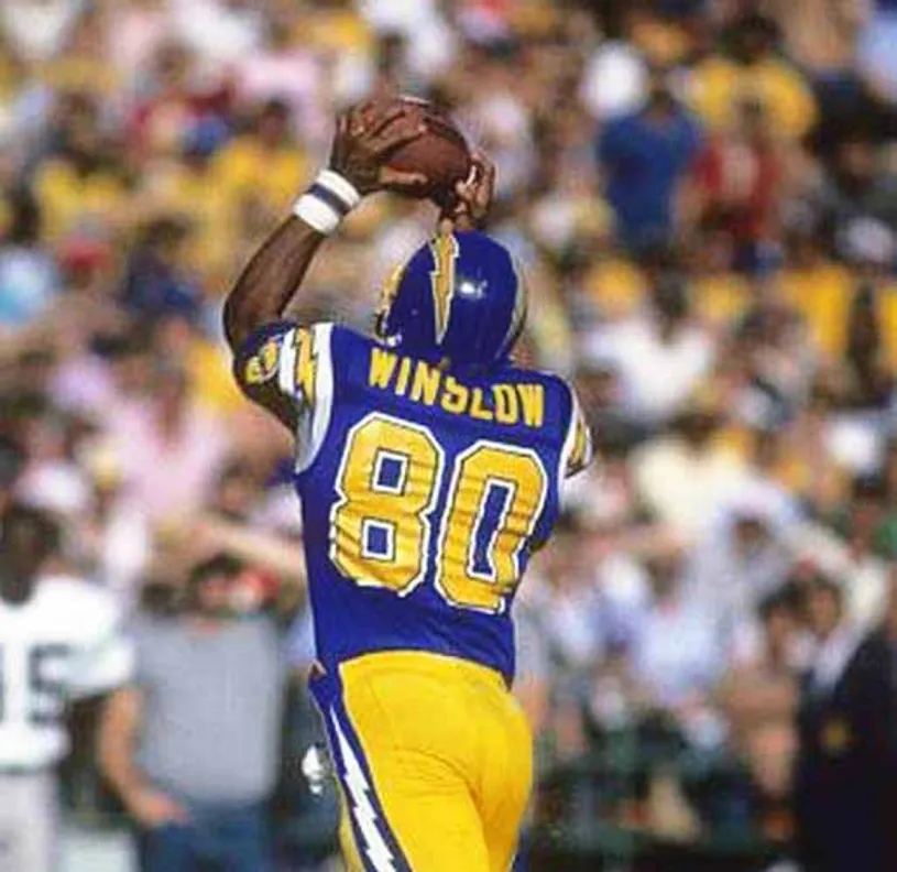 KELLEN WINSLOW San Diego Chargers 1982 Throwback NFL Football Jersey 