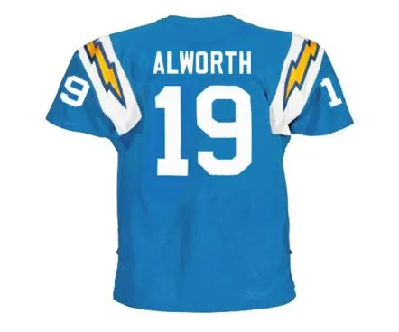 LANCE ALWORTH San Diego Chargers 1969 Throwback NFL Football Jersey 