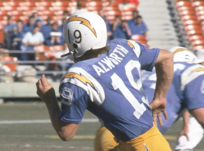 LANCE ALWORTH San Diego Chargers 1969 Throwback NFL Football Jersey 