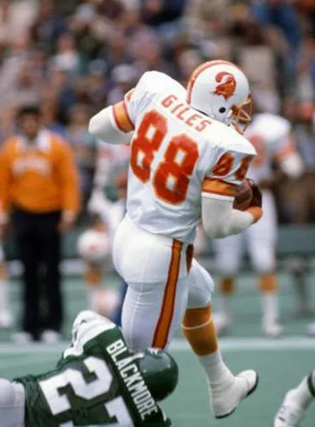 JIMMIE GILES Tampa Bay Buccaneers 1982 Away Throwback NFL Football Jersey 