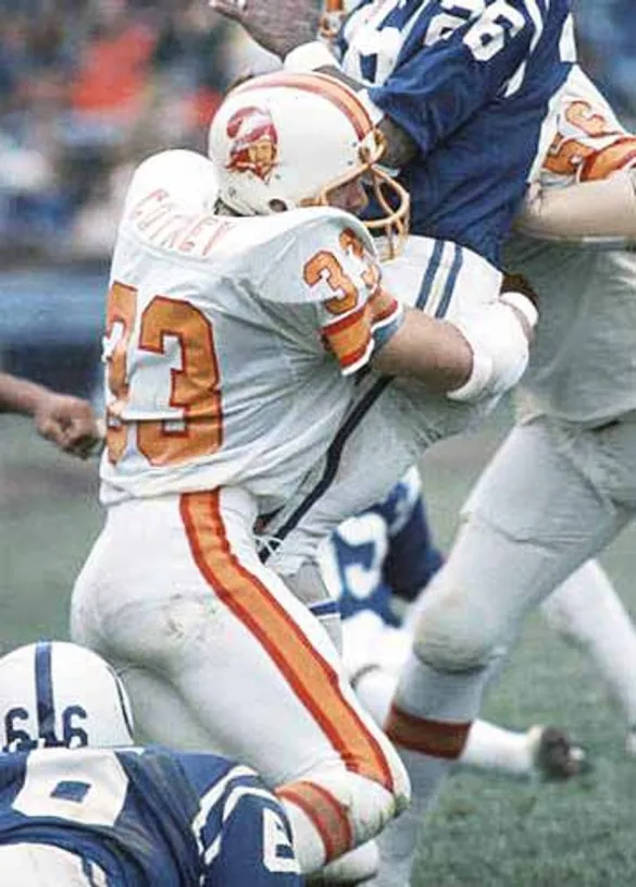 MARK COTNEY Tampa Bay Buccaneers 1976 Throwback NFL Football Jersey 