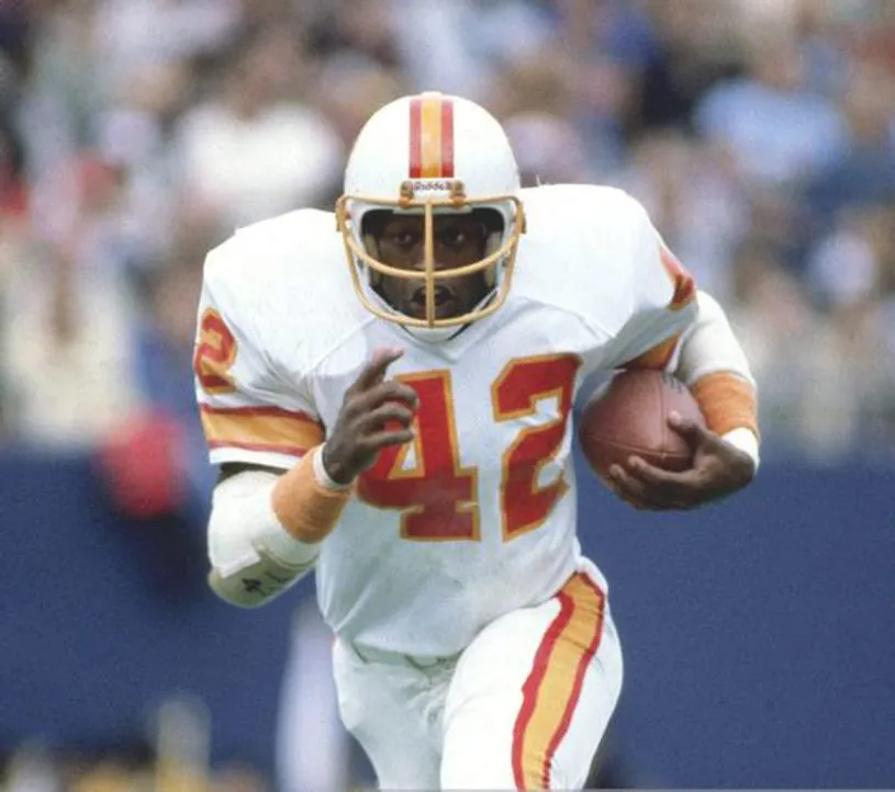 RICKY BELL Tampa Bay Buccaneers 1979 Away Throwback NFL Football Jersey 