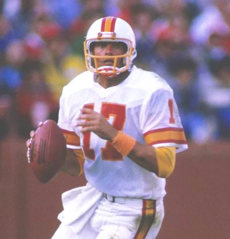 STEVE DEBERG Tampa Bay Buccaneers 1984 Throwback NFL Football Jersey 