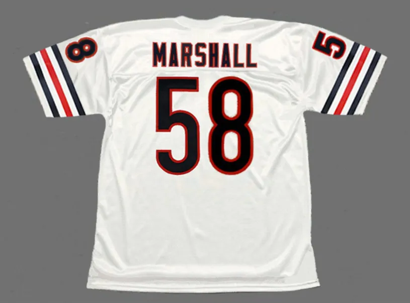 WILBER MARSHALL Chicago Bears 1984 Throwback NFL Football Jersey 