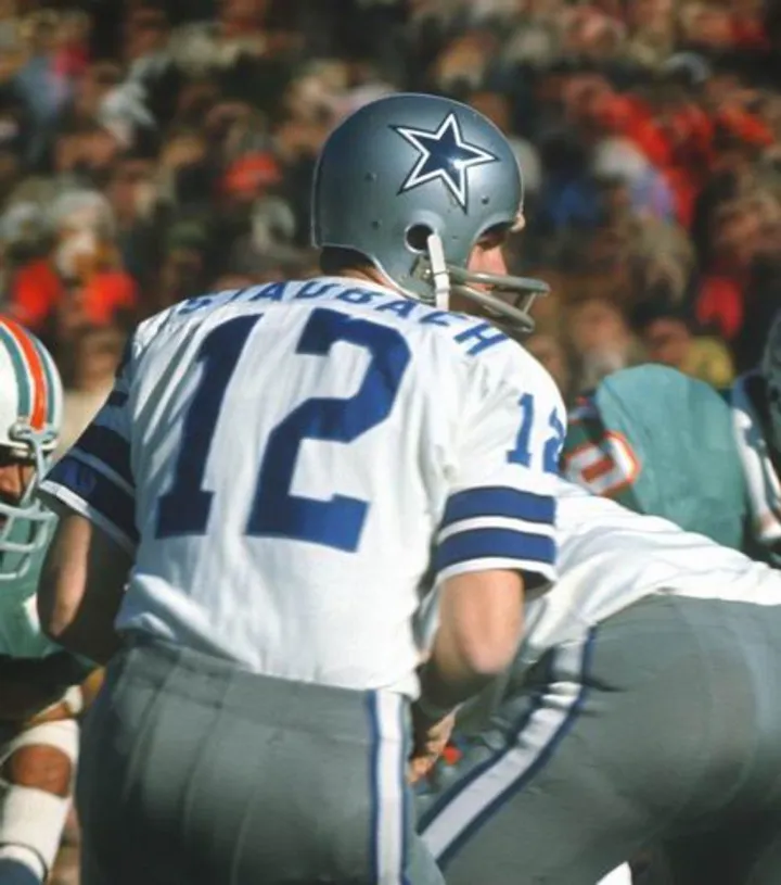 ROGER STAUBACH Dallas Cowboys 1971 Throwback NFL Football Jersey 