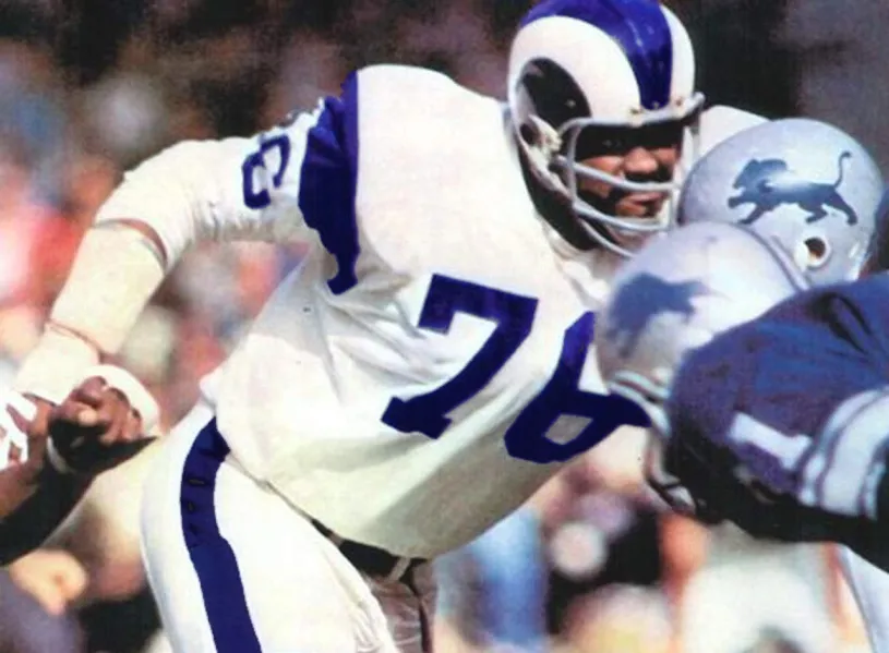 ROSEY GRIER Los Angeles Rams 1960’s Throwback NFL Football Jersey 