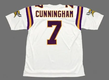 RANDALL CUNNINGHAM Minnesota Vikings 1998 Away Throwback NFL Football Jersey 