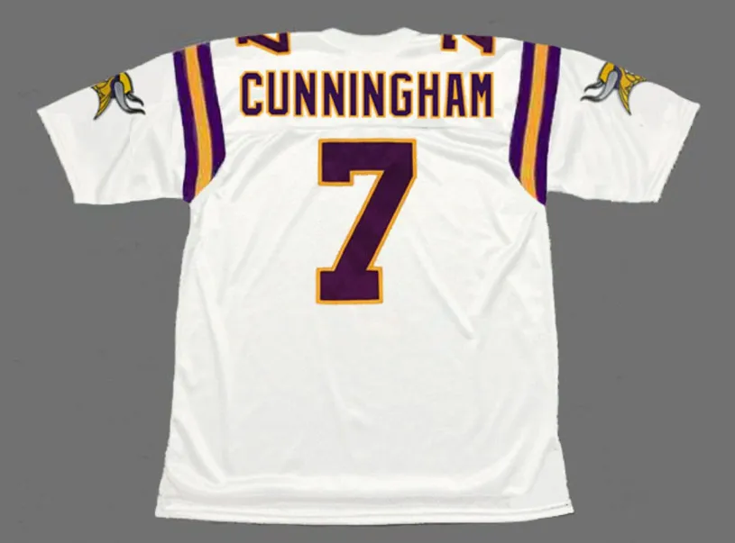 RANDALL CUNNINGHAM Minnesota Vikings 1998 Away Throwback NFL Football Jersey 