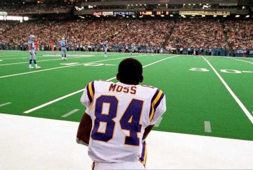 RANDY MOSS Minnesota Vikings 2003 Away Throwback NFL Football Jersey 