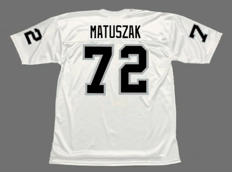 JOHN MATUSZAK Oakland Raiders 1976 Throwback Away NFL Football Jersey 