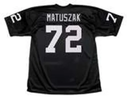 JOHN MATUSZAK Oakland Raiders 1976 Throwback Home NFL Football Jersey 