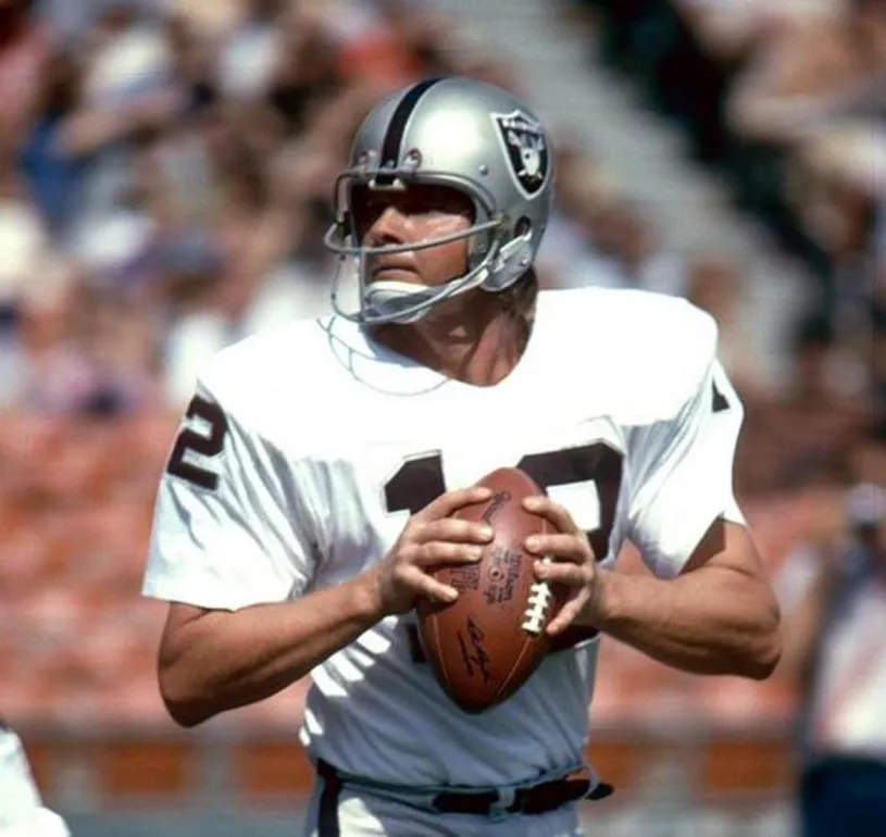 KEN STABLER Oakland Raiders 1976 Away Throwback NFL Football Jersey 