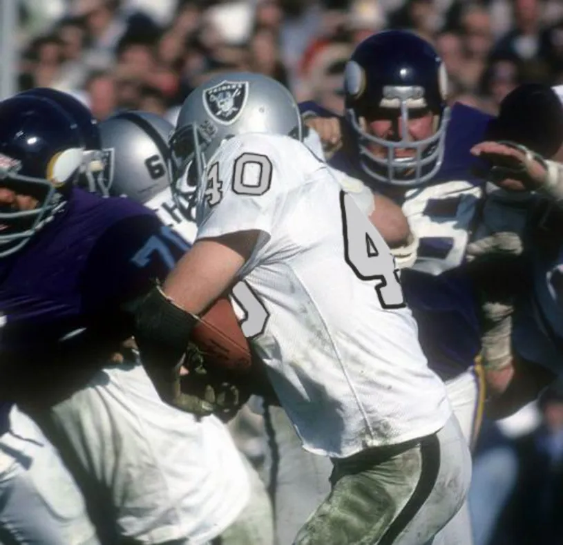 PETE BANASZAK Oakland Raiders 1970 Away Throwback NFL Football Jersey 