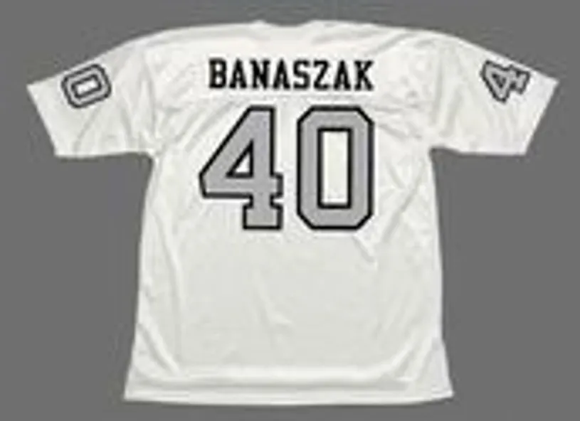 PETE BANASZAK Oakland Raiders 1970 Away Throwback NFL Football Jersey 