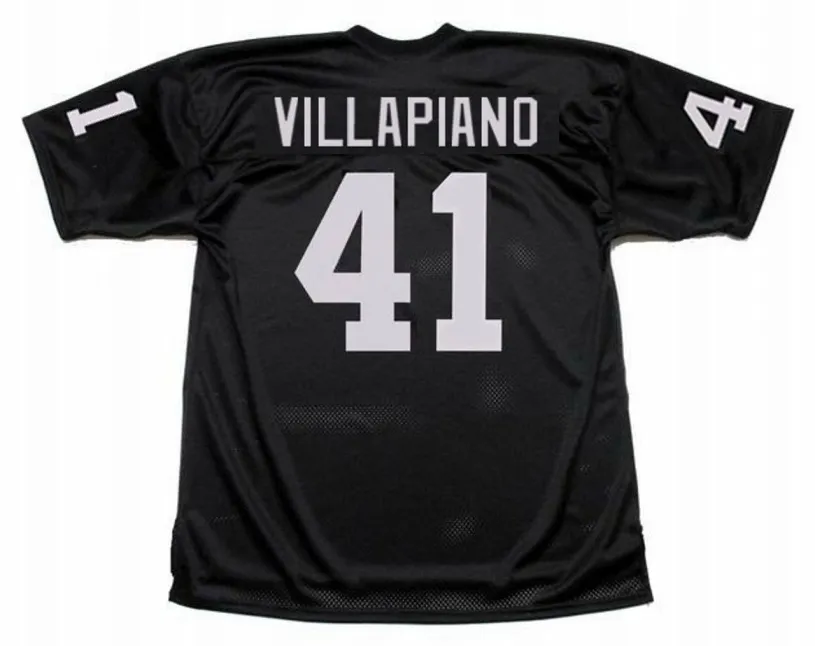 PHIL VILLAPIANO Oakland Raiders 1976 Throwback Home NFL Football Jersey 