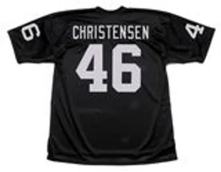 TODD CHRISTENSEN Oakland Raiders 1983 Throwback Home NFL Football Jersey 