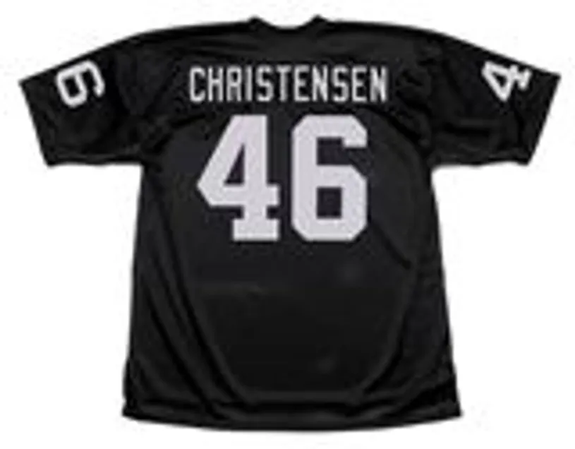 TODD CHRISTENSEN Oakland Raiders 1983 Throwback Home NFL Football Jersey 