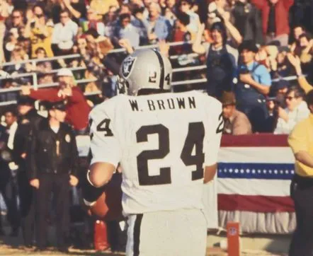 WILLIE BROWN Oakland Raiders 1976 Away Throwback NFL Football Jersey 