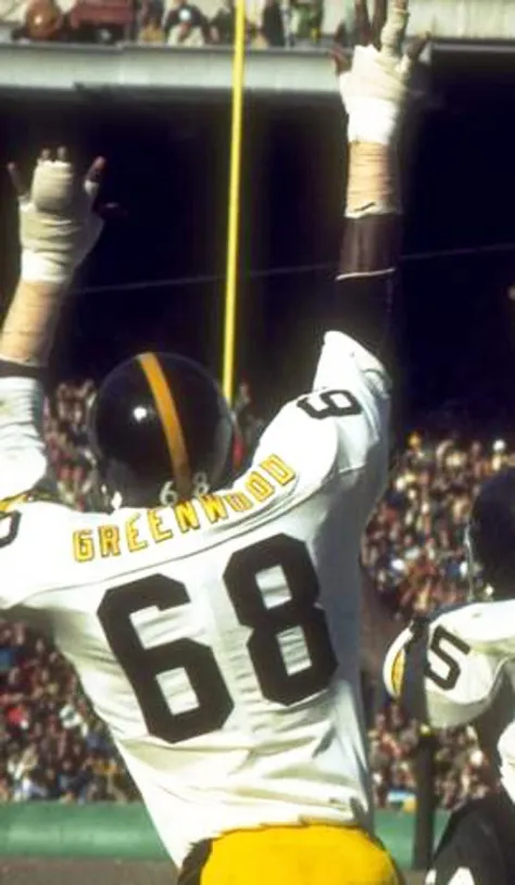 LC GREENWOOD Pittsburgh Steelers 1975 Away NFL Football Throwback Jersey 