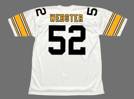 MIKE WEBSTER Pittsburgh Steelers 1975 Throwback Away NFL Football Jersey 