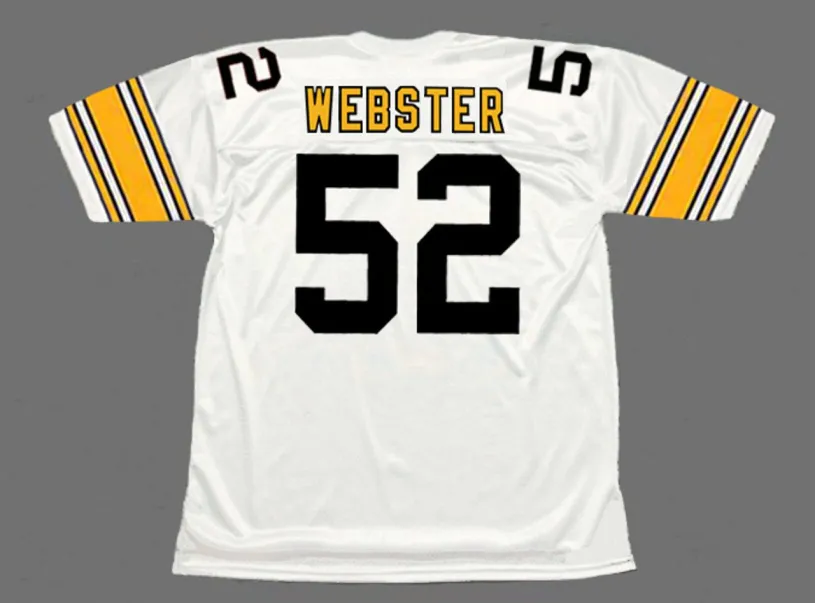 MIKE WEBSTER Pittsburgh Steelers 1975 Throwback Away NFL Football Jersey 