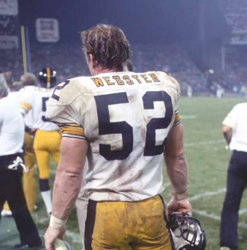 MIKE WEBSTER Pittsburgh Steelers 1975 Throwback Away NFL Football Jersey 