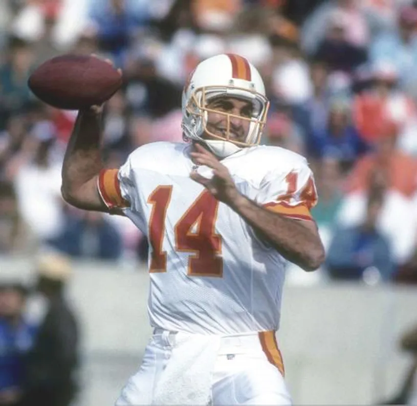 VINNY TESTAVERDE Tampa Bay Buccaneers 1988 Throwback NFL Football Jersey 