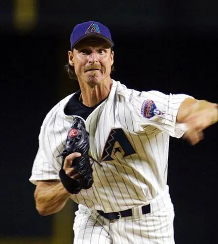 RANDY JOHNSON Arizona Diamondbacks 2001 Majestic Throwback Home Baseball Jersey 