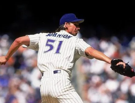 RANDY JOHNSON Arizona Diamondbacks 2001 Majestic Throwback Home Baseball Jersey 