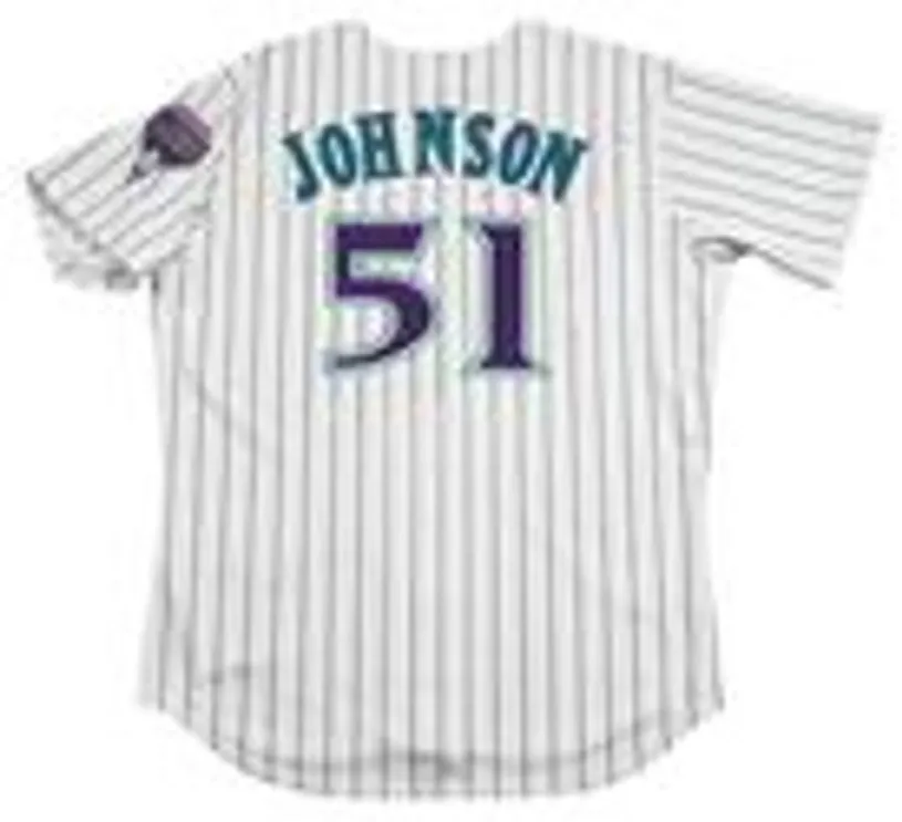 RANDY JOHNSON Arizona Diamondbacks 2001 Majestic Throwback Home Baseball Jersey 
