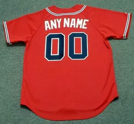 ATLANTA BRAVES 2008 Alternate Majestic Throwback Jersey Customized “Any Name & Numbers” 